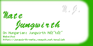 mate jungwirth business card